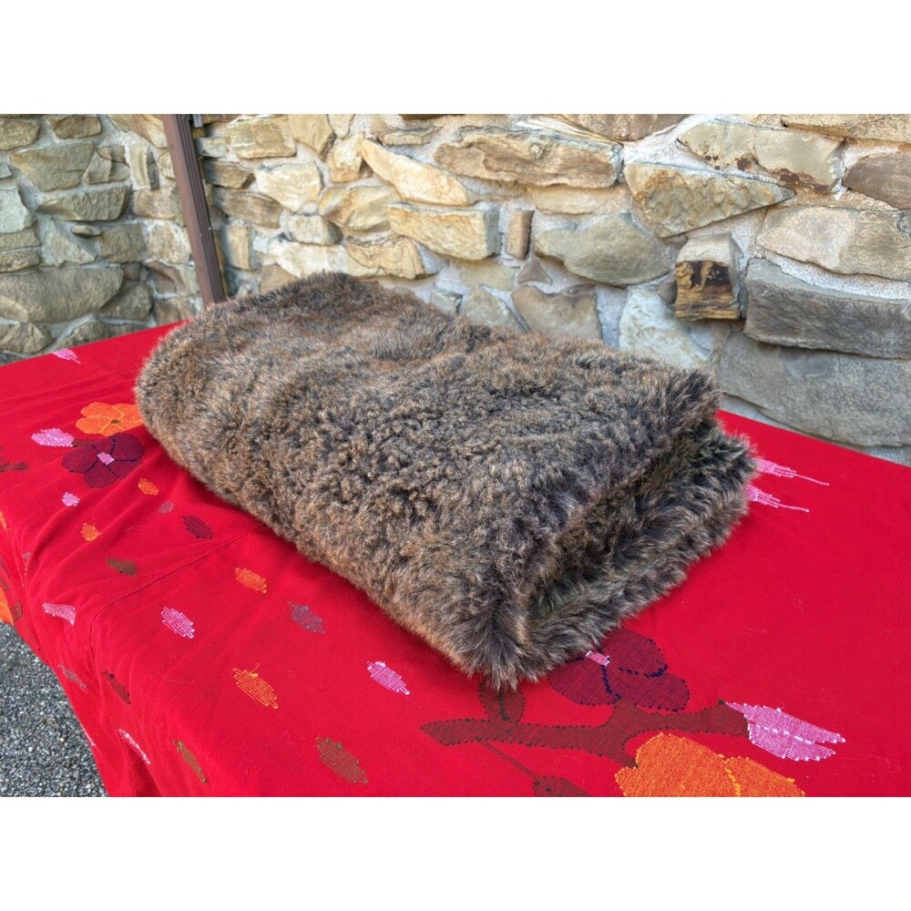 Restoration Hardware Faux Fur Throw Blanket